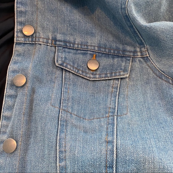 BB Dakota faux fur collar denim jean jacket size M removable collar - Picture 9 of 9